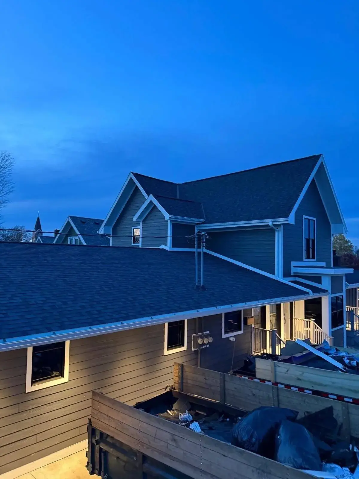 Wisconsin home with newly installed siding and trim